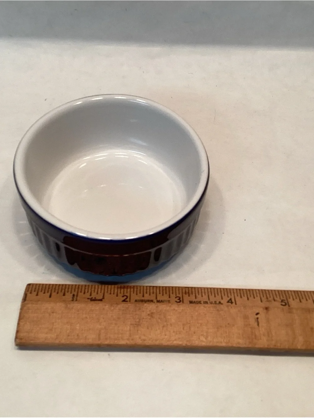 Set of 2 Roscho Cobalt Blue Ramikens Soufflé Bowls 4 0z Oven Microwave Freezer